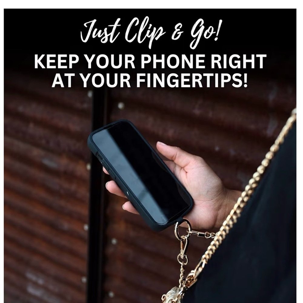 NEW: Save the Girls Clip and Go Phone Metal Chain with Pouch (Silver) - Picture 6 of 6